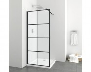 Paravan dus Sanotechnik Elite EN9006B, dimensiune 90x195 cm, profil negru